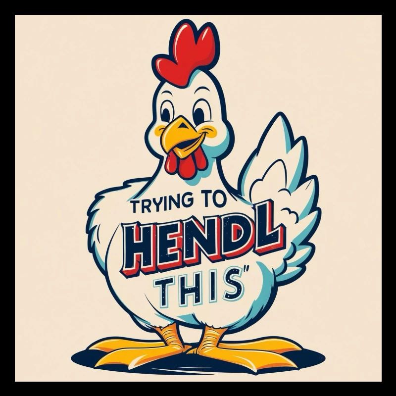 Chicken "Trying to hendl this"