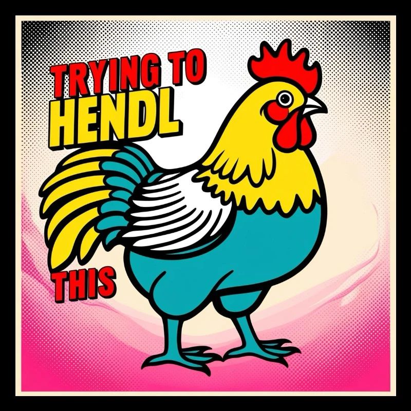 Chicken "Trying to hendl this"