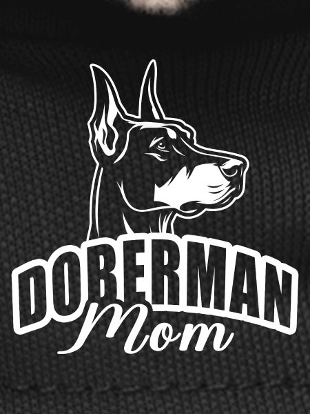 "Doberman Mom" with dog head