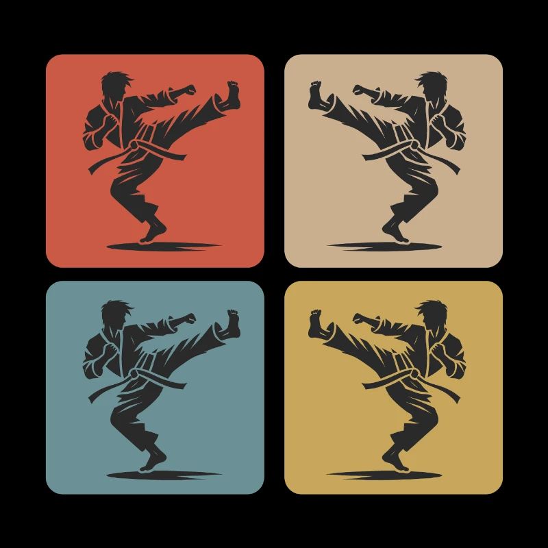 Karate Silhouette – Retro Style