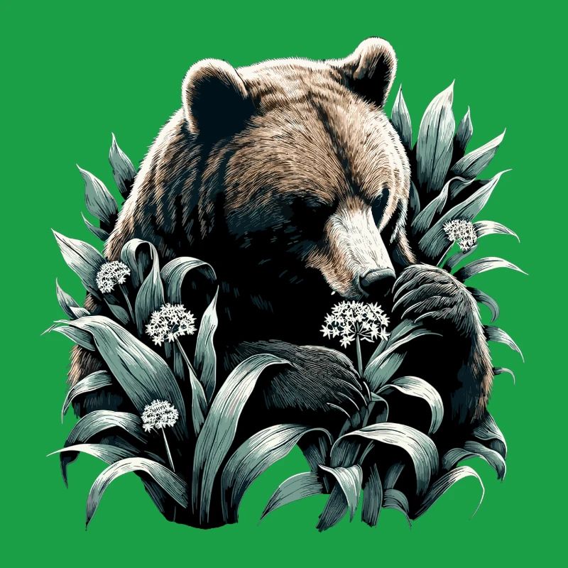 Bear Eats Wild Garlic Gift