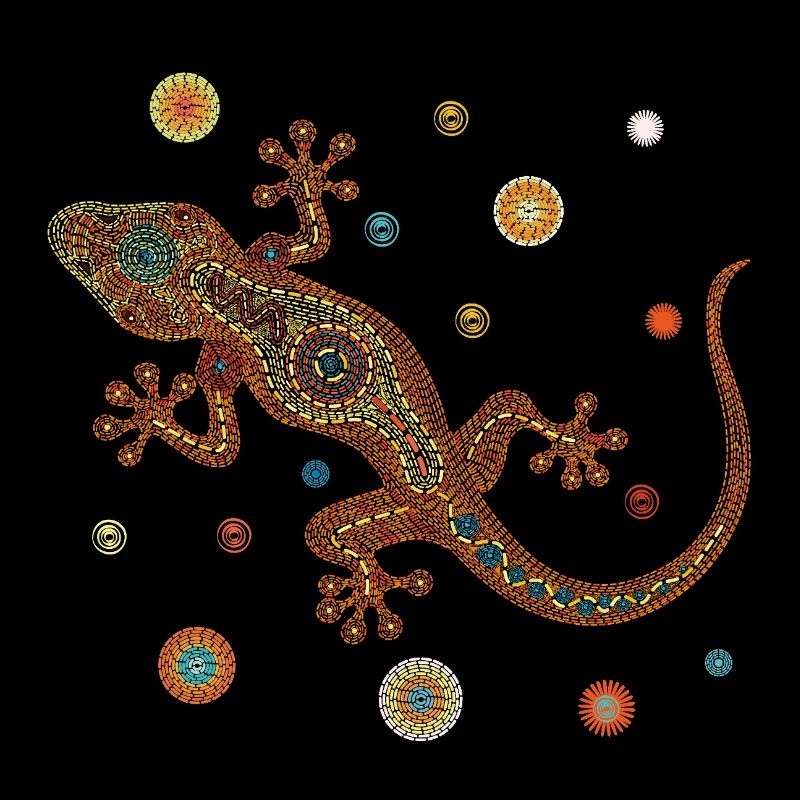 Mosaik-Eidechse – Farbenfrohes Tierdesign