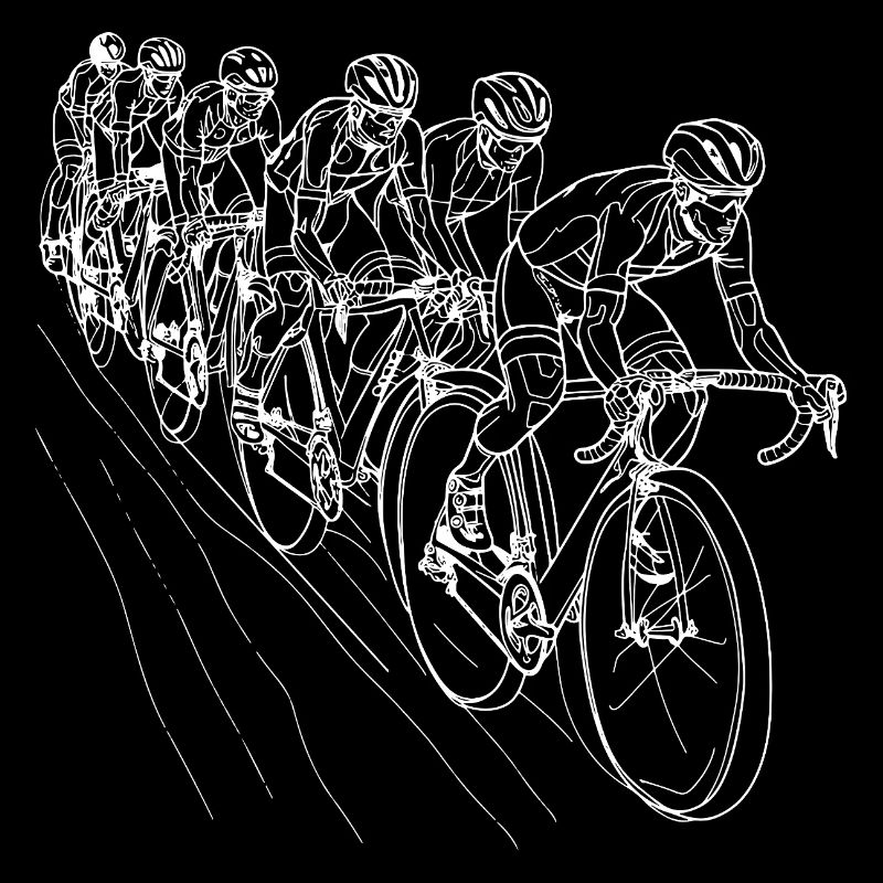 Cyclist Line Art