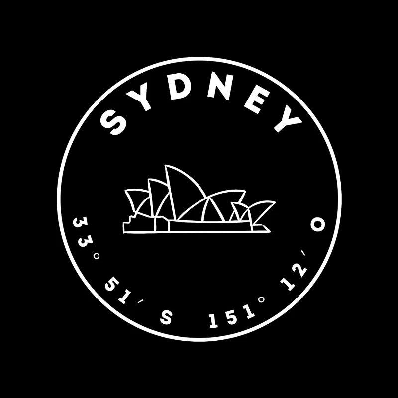Sydney avec Opéra et Coordonnées