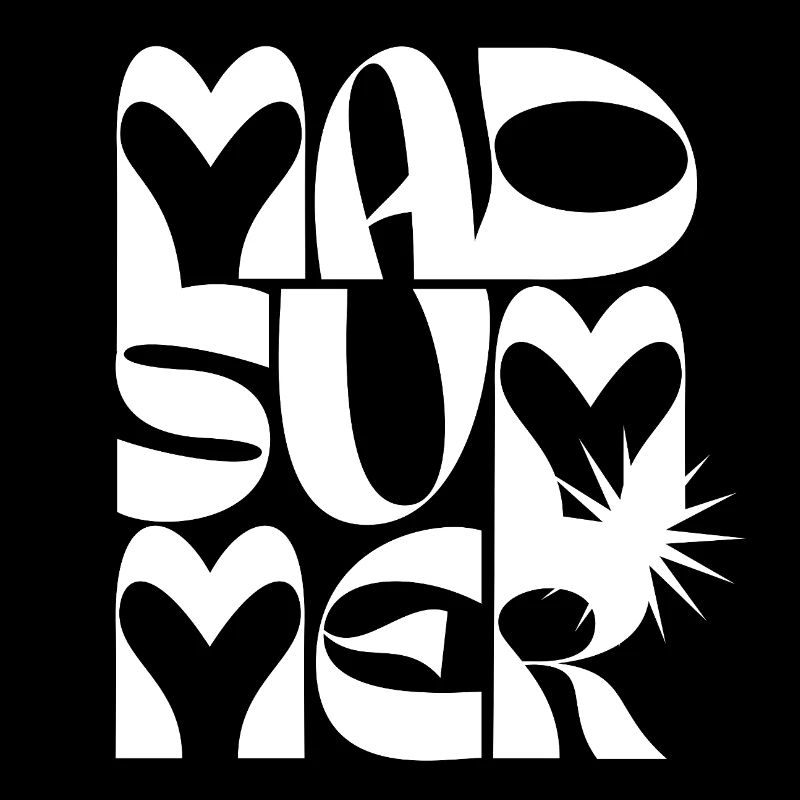 Typographie audacieuse de l’amour de l’été