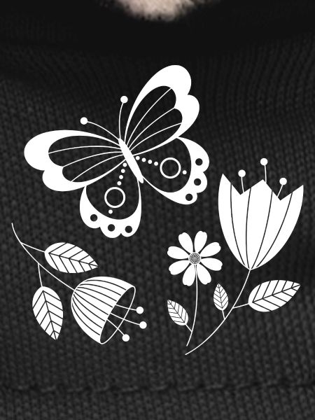 Butterfly with flowers