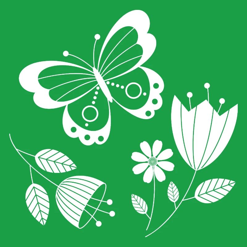 Papillon avec des fleurs