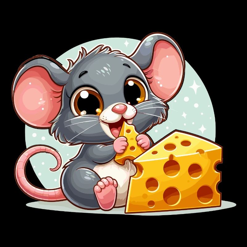 Cheese Mouse Delicious Cheese Makes Happy Gift