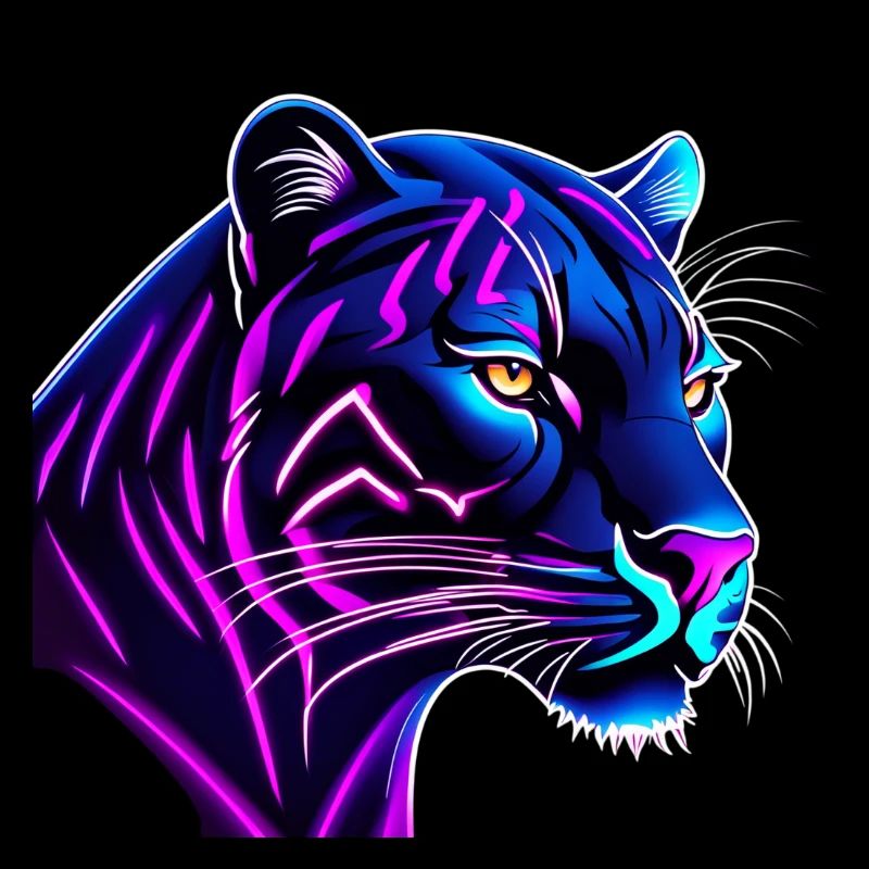 Panther in Neonfarben
