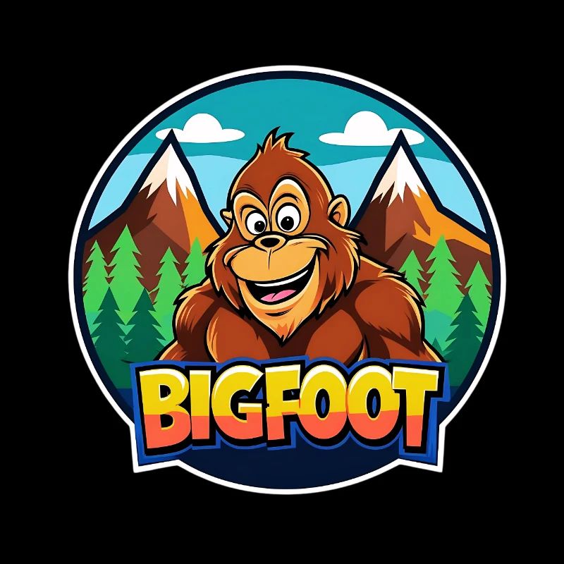 BigFoot Cartoon Wilderness Logo