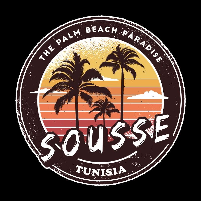 Sousse Palmen Vintage Design