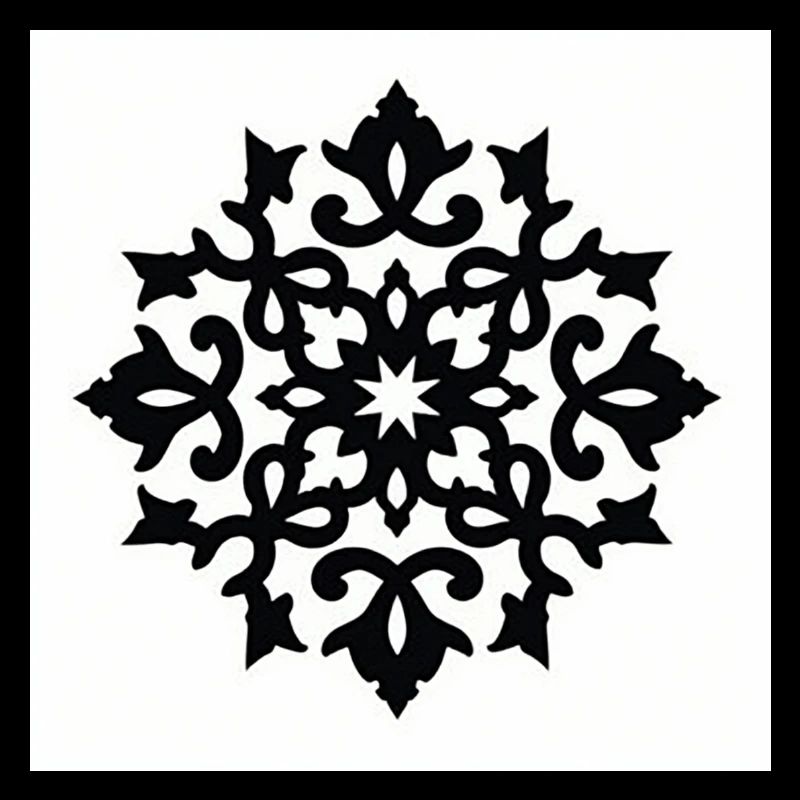 Detailed snowflake with ornamentation