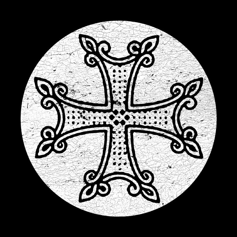 Armenian Cross in White Circle