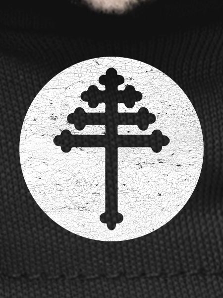 Maronite Cross in White Circle