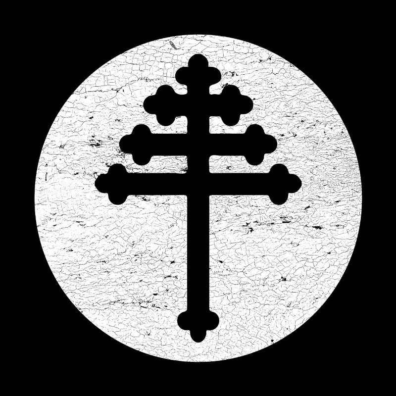 Maronite Cross in White Circle