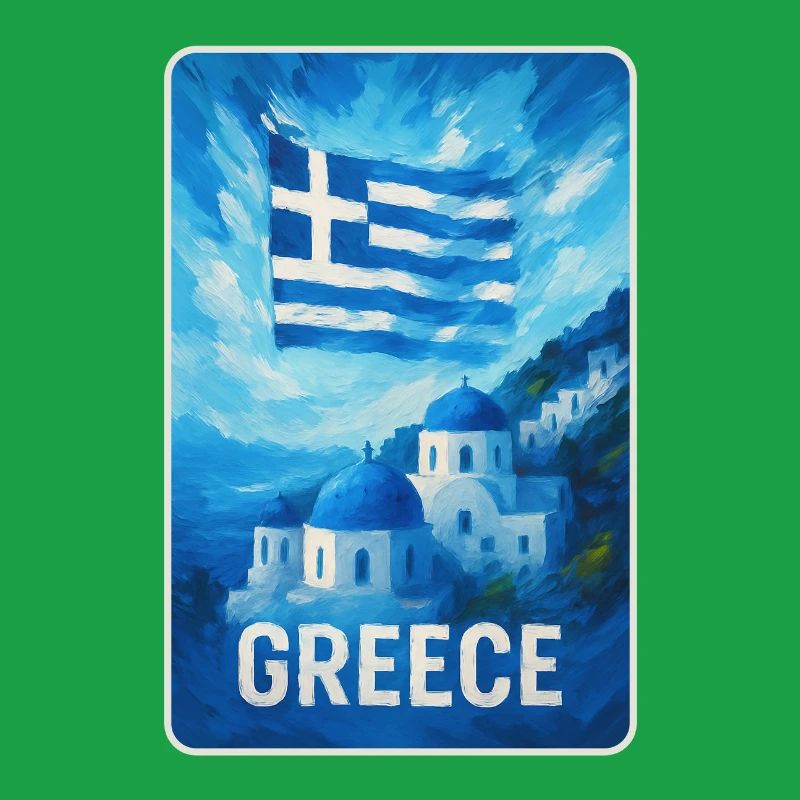 Grèce Santorin Drapeau