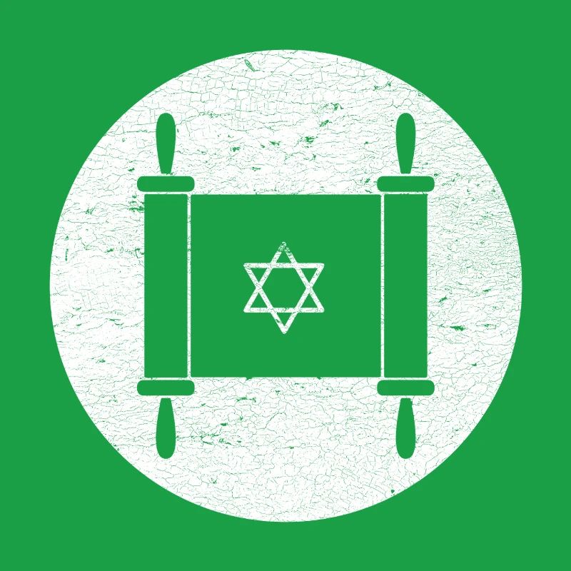 Torah scroll in a white circle