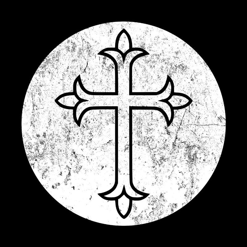 West Syriac cross in white circle