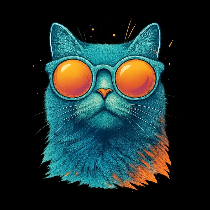 Coole Katze mit Sonnenbrille