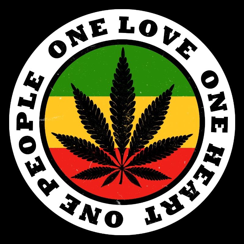 Frieden und Liebe Rasta Blatt Design
