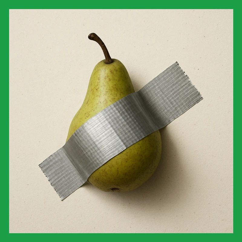 Abstract Pear Metaphorical Artwork