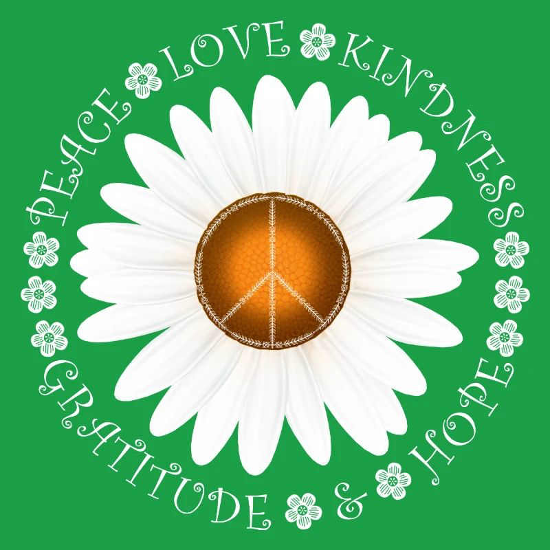 Peace Love KIndness Daisy Design