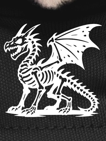 Mythical Dragon Skeleton Illustration