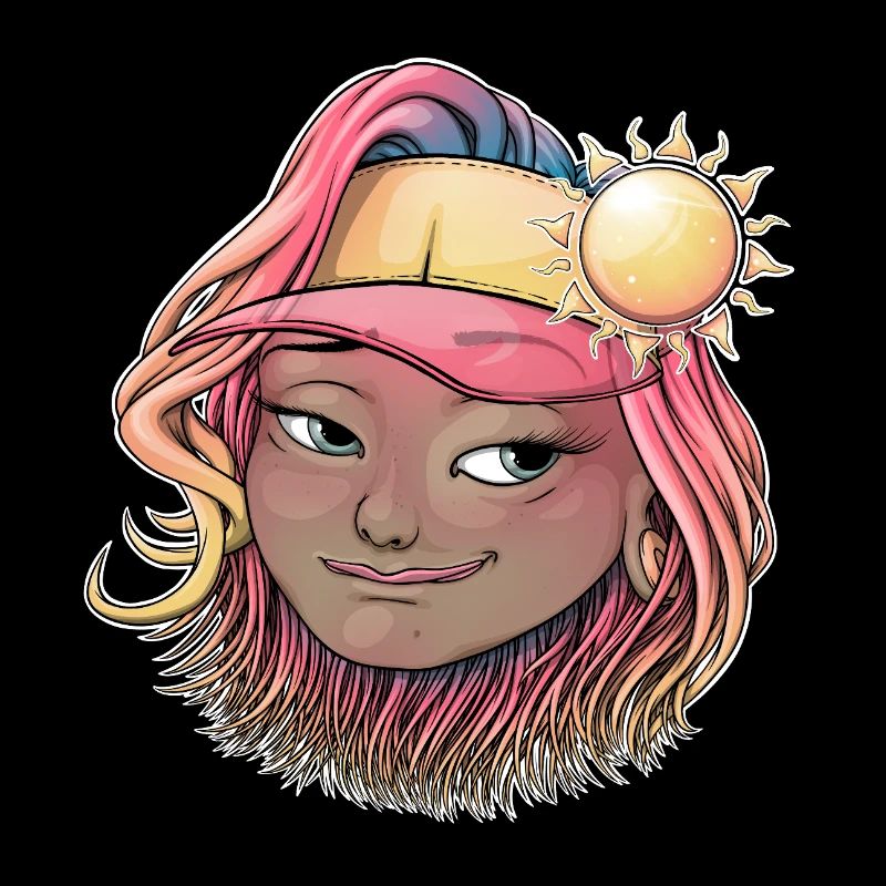 Illustration de fille boho ensoleillée