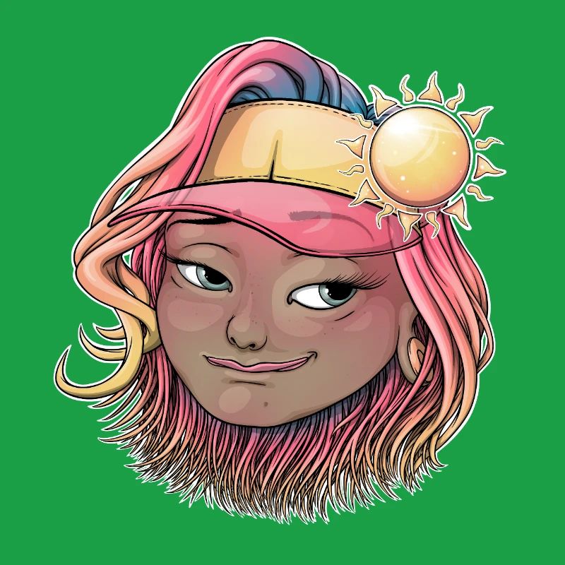 Illustration de fille boho ensoleillée