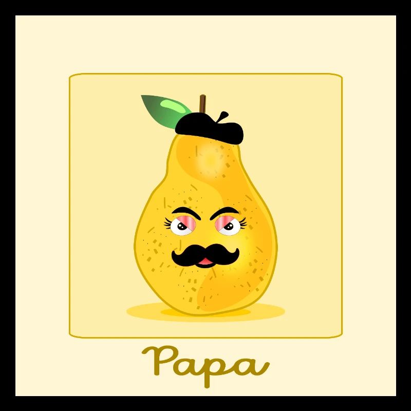 Französischer Vater - Papa mit Schnurrbart Bart