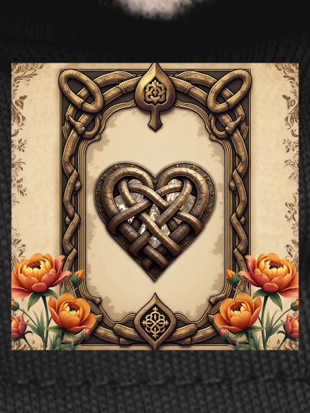 Celtic Heart Linked with Flowers