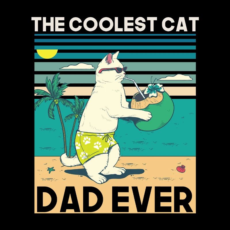 Cool Cat Dad Beach Design