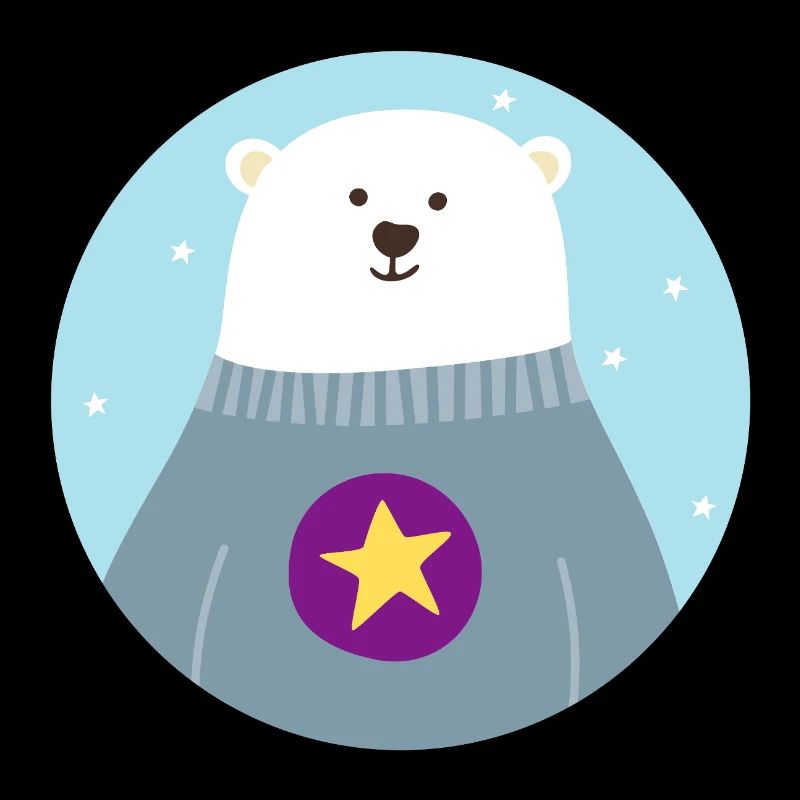 Polar Bear Star Polar North Pole Nursery skandi