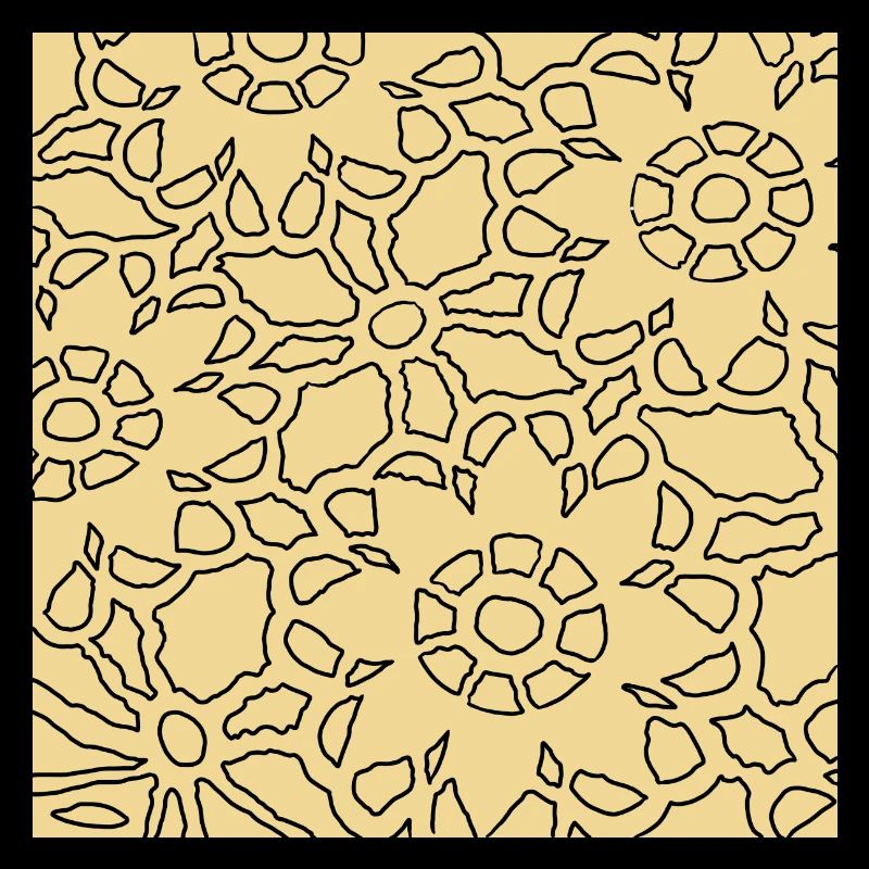 Geometric floral pattern for embroidery fabrics