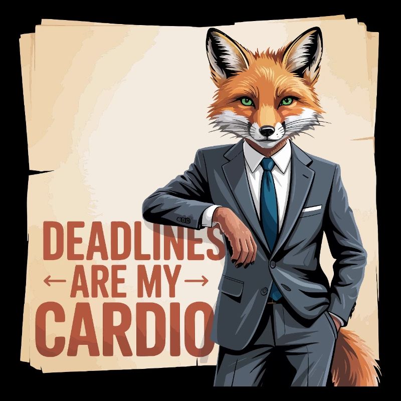 Deadlines Are My Cardio Office Fox