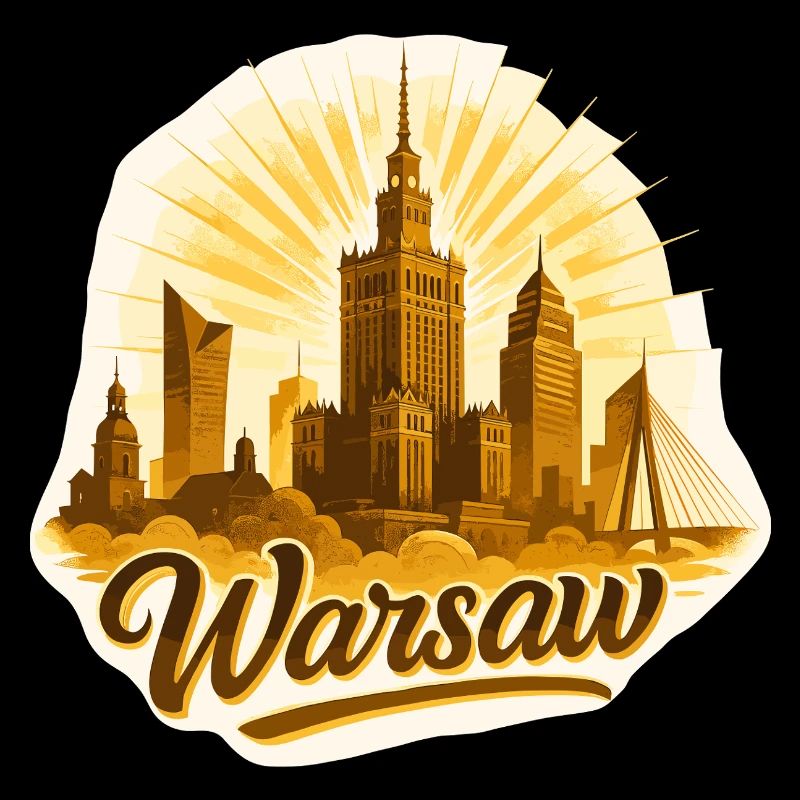 Varsovie Or Warszawa Capitale Pologne Cadeau