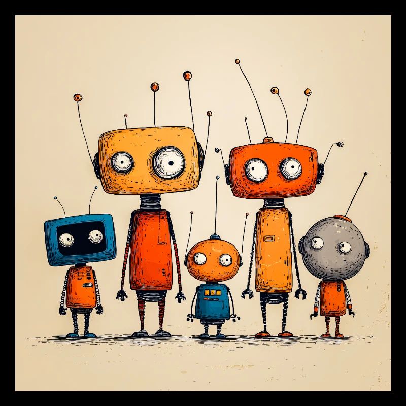 Kindlich freundlicher Roboter
