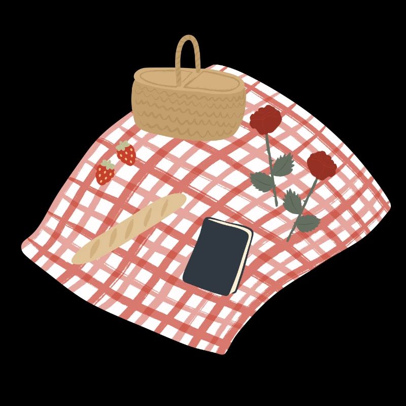 Rustic Picnic Scene Illustration
