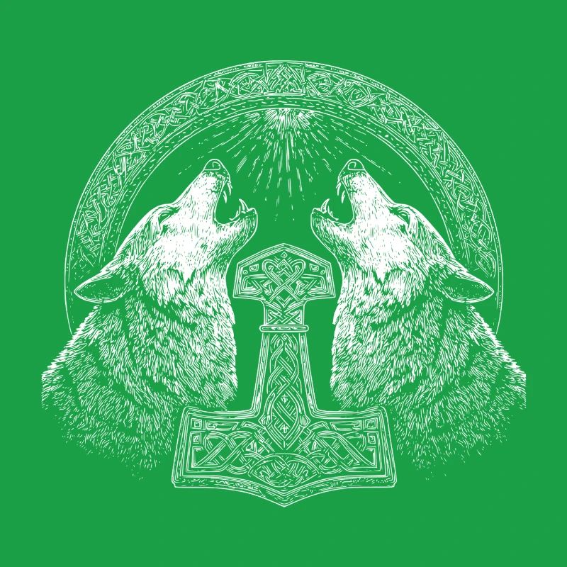 Wolf Thor Hammer Wikinger