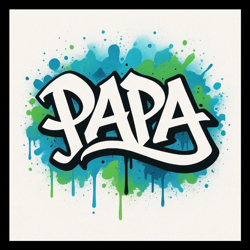 Graffiti Stil Papa Illustration