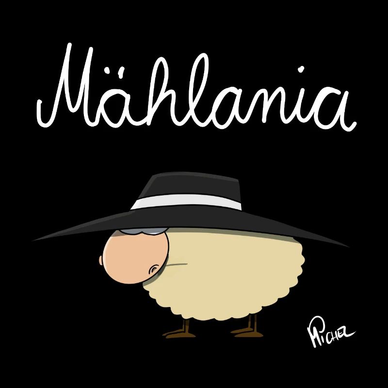 Mählandia design with wool sheep and hat