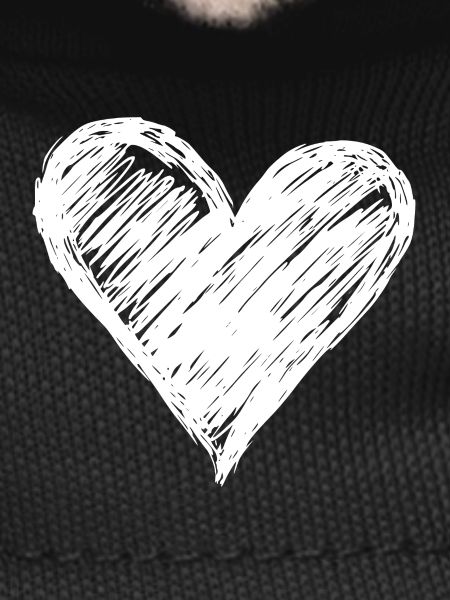 Hand-drawn heart with sketch style