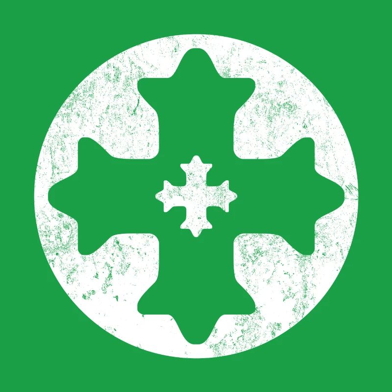 Eastern Coptic cross in white circle