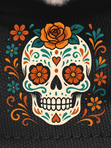 Floral skull with roses