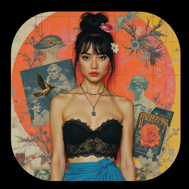 Conception de t-shirt Retro Collage