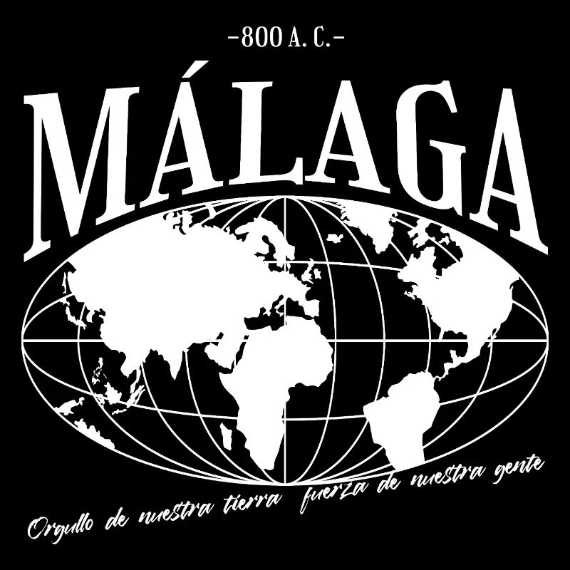 Malaga World Map Vintage Design