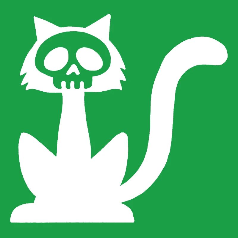 Crâne de chat blanc