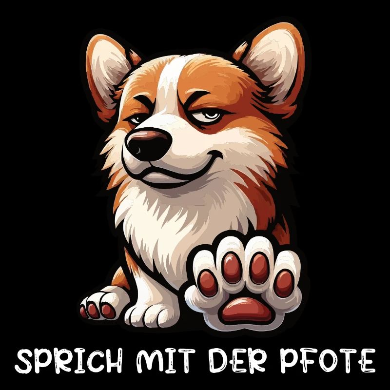 Sprich mit der Pfote Corgi Corgis Welsh Corgi 