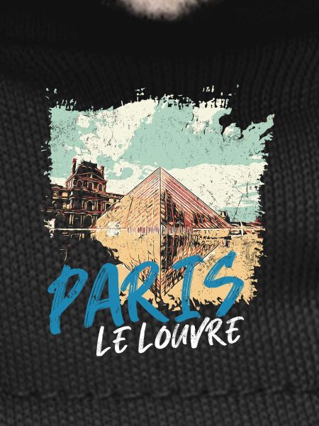 Louvre Pyramid and Paris Monuments
