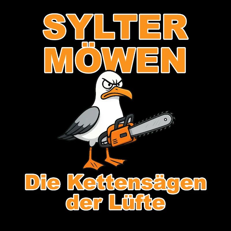 Sylt Seagulls in Orange:Design by Dekoinsel Sylt